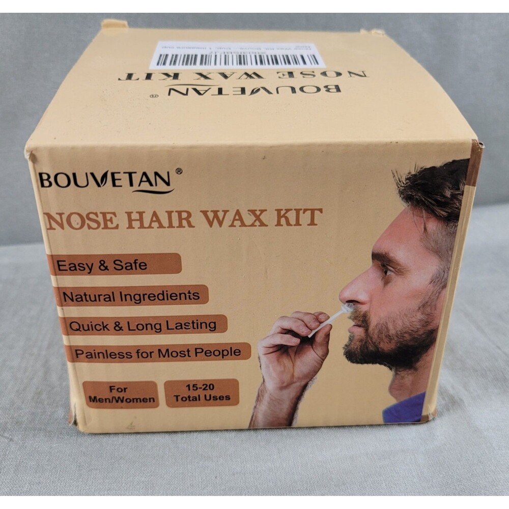 Nose Wax Kit Men Women, Bouvetan Nose Hair Waxing Kit with 100g Nose Hair Wax